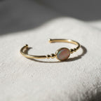 1.00 Ct Opal Diamond Bangle, 14K Gold Lab Grown Diamond Bangle, Open Cuff Bangle