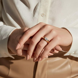 East West Oval Lab Diamond Engagement Ring
