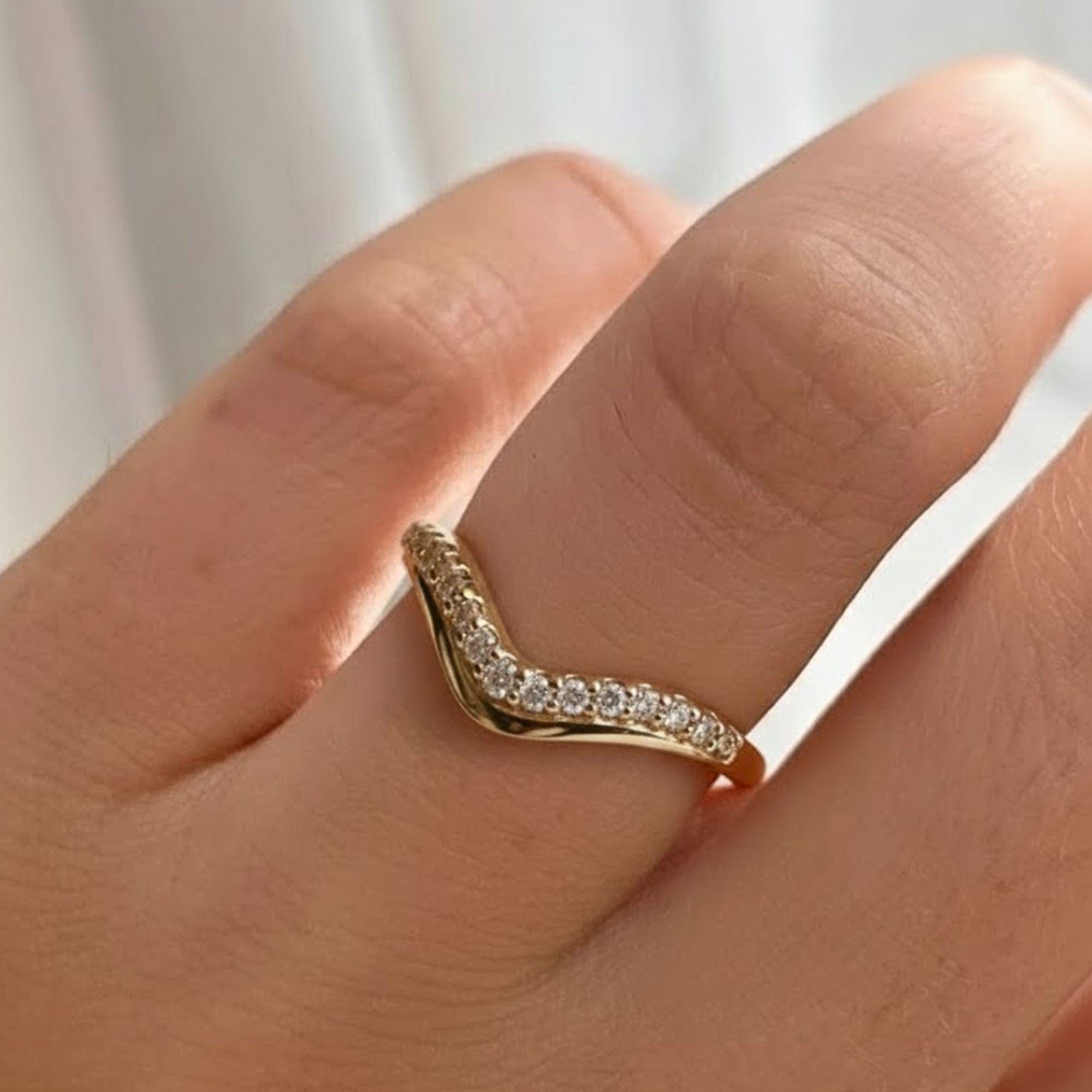 0.21 Carat Lab Grown Diamond Wedding Band, 14k Gold Anniversary Ring