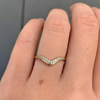 0.21 Carat Lab Grown Diamond Wedding Band, 14k Gold Anniversary Ring