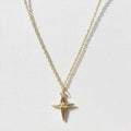 Solid Gold Diamond North Star Pendant Necklace (10K, 14K, 18K)