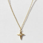 Solid Gold Diamond North Star Pendant Necklace (10K, 14K, 18K)