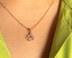 14K Solid Gold Crown Pendant Princess Pendant Crown Pendant For Girls Gold Crown pendant Solid Gold Chian Gift for her
