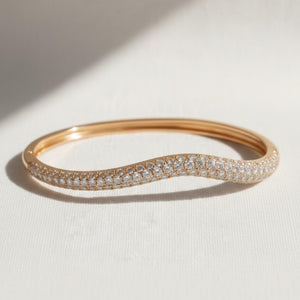 Triple Row Round Diamond Bracelet