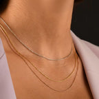 14K Solid Gold Chain Necklace, Delicate Dainty Chain, Delicate Dainty Layered Necklace, Thin Chain Necklace, 18k Gold Chain Necklace