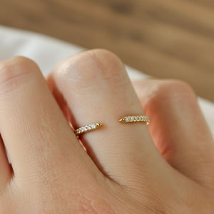 Open Gap Lab Diamond Wedding Band