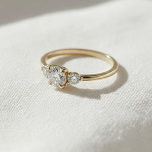 Dainty Round Lab Diamond Prong Set Promise Ring