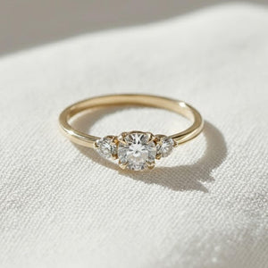 Dainty Round Lab Diamond Prong Set Promise Ring