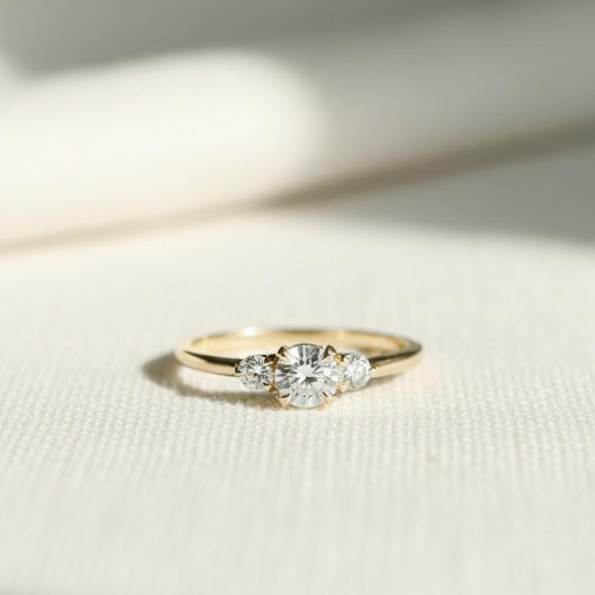 Dainty Round Lab Diamond Prong Set Promise Ring