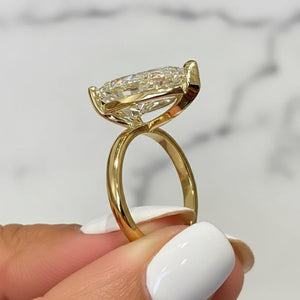 Pear Cut Lab Diamond Solitaire Engagement Ring, IGI Certified