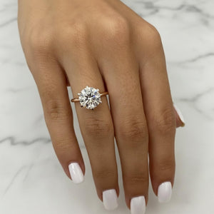 4 Ct Round Brilliant Lab Diamond Engagement Ring