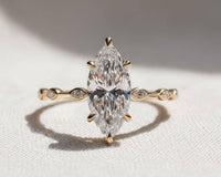 2 Carat Marquise Lab Diamond V Prong Ring 14K Gold