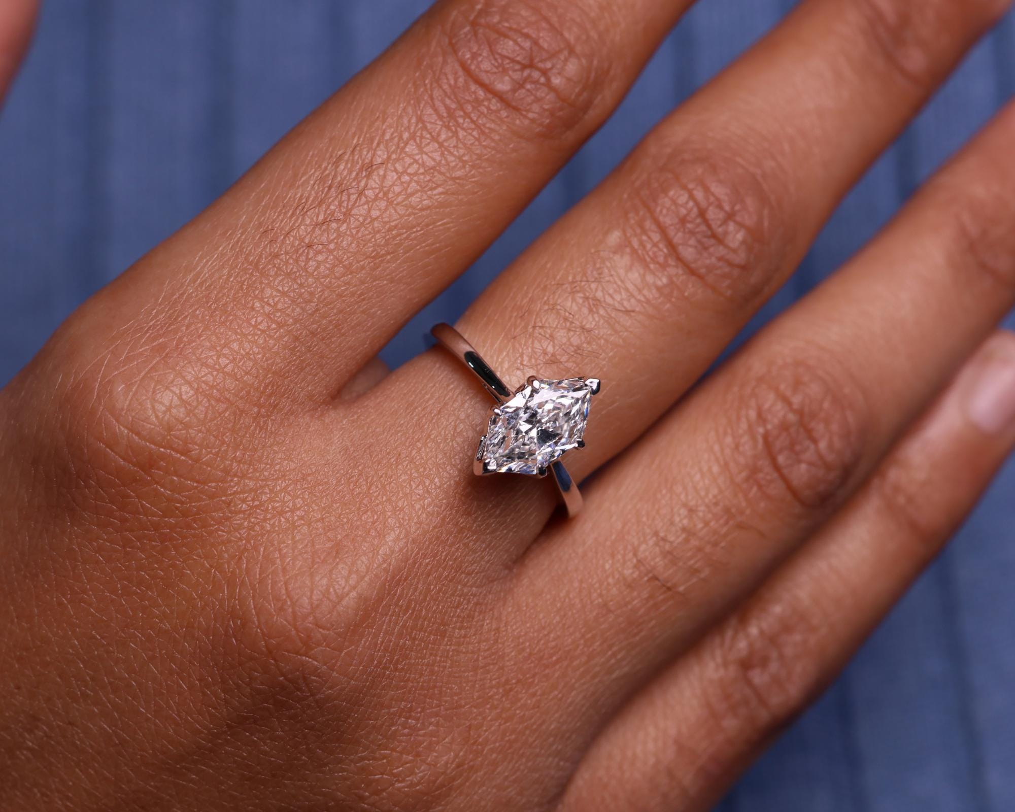 Dutch Marquise Engagement Ring, Lab Diamond