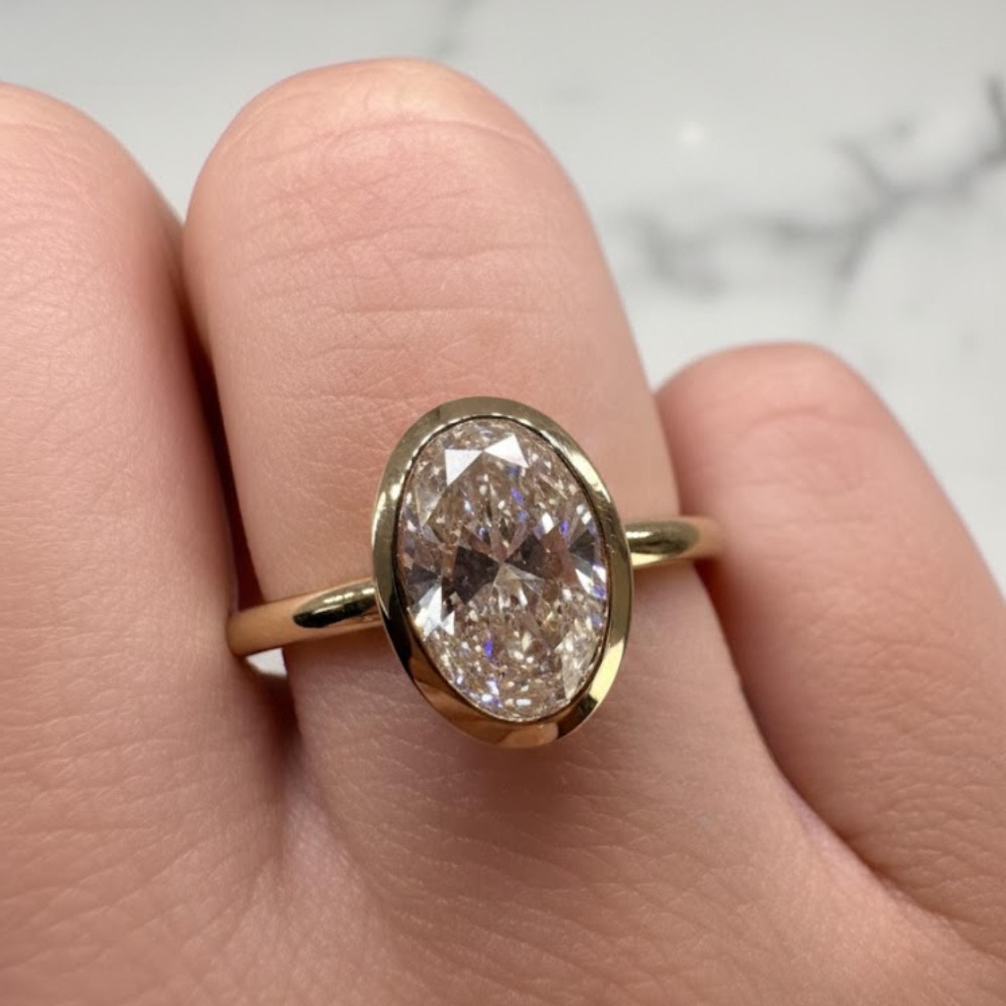 4 Ct Round Brilliant Lab Diamond Engagement Ring