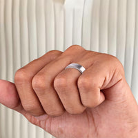 Round Cut Lab Diamond Men's Comfort Fit Wedding Band