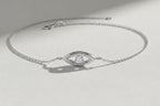 Diamond Bracelet / Evil Eye Diamond Bracelet in 14k Gold / Good Luck Charm Bracelet / Friendship Bracelet / Fine Jewelry