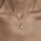Lab Diamond Solitaire Engagement Pendant/ Pear Cut Lab Grown Diamond Bridesmaid Pendant/ 14K Gold Swan Diamond Pendant Gift For Her