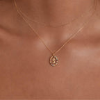 Custom Initial Necklace: Multicolor Gemstone Colorful Letter Diamond Pendant Personalized Jewelry