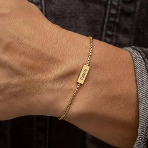 Custom Engraved Name Bracelet for Men