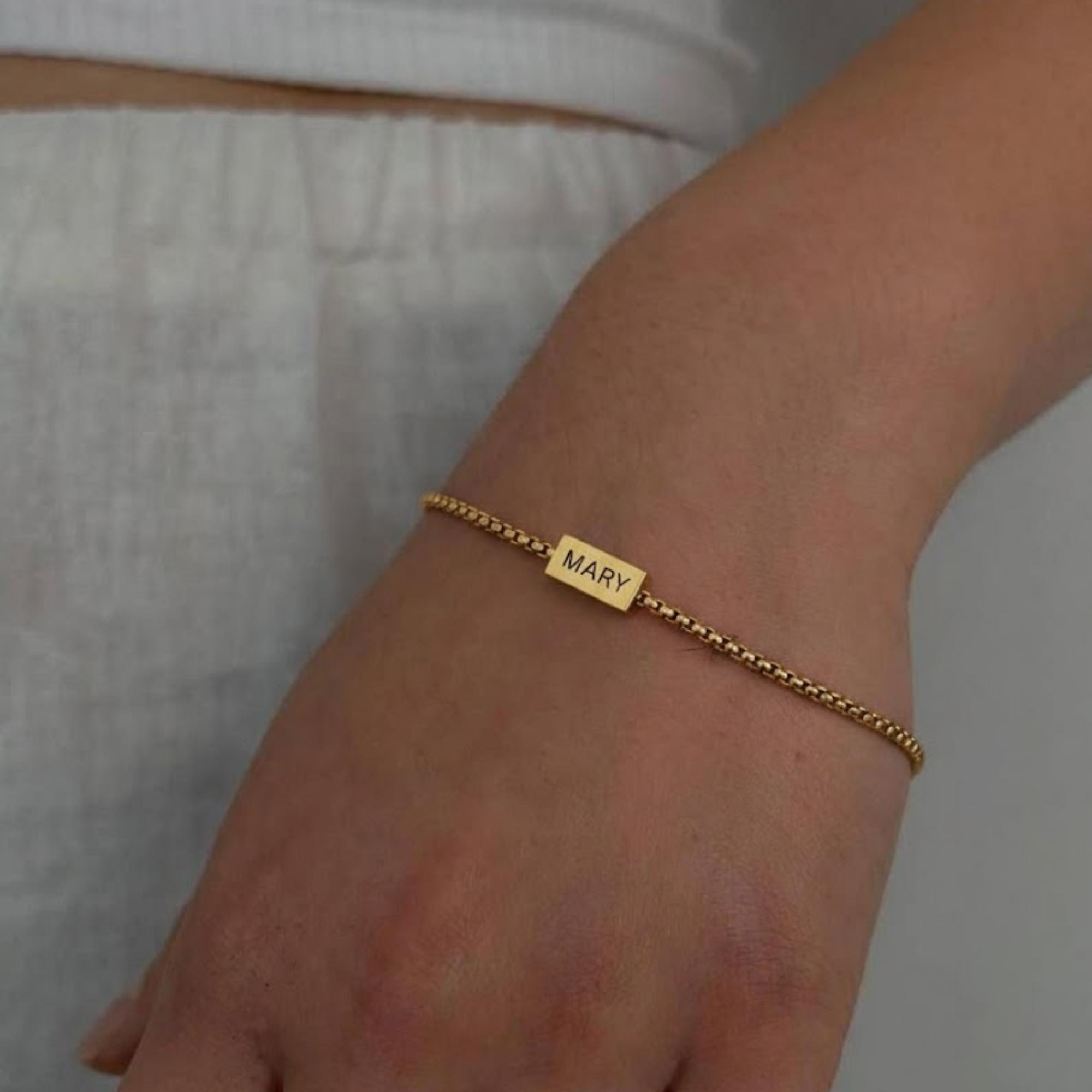 Custom Engraved Name Bracelet for Men