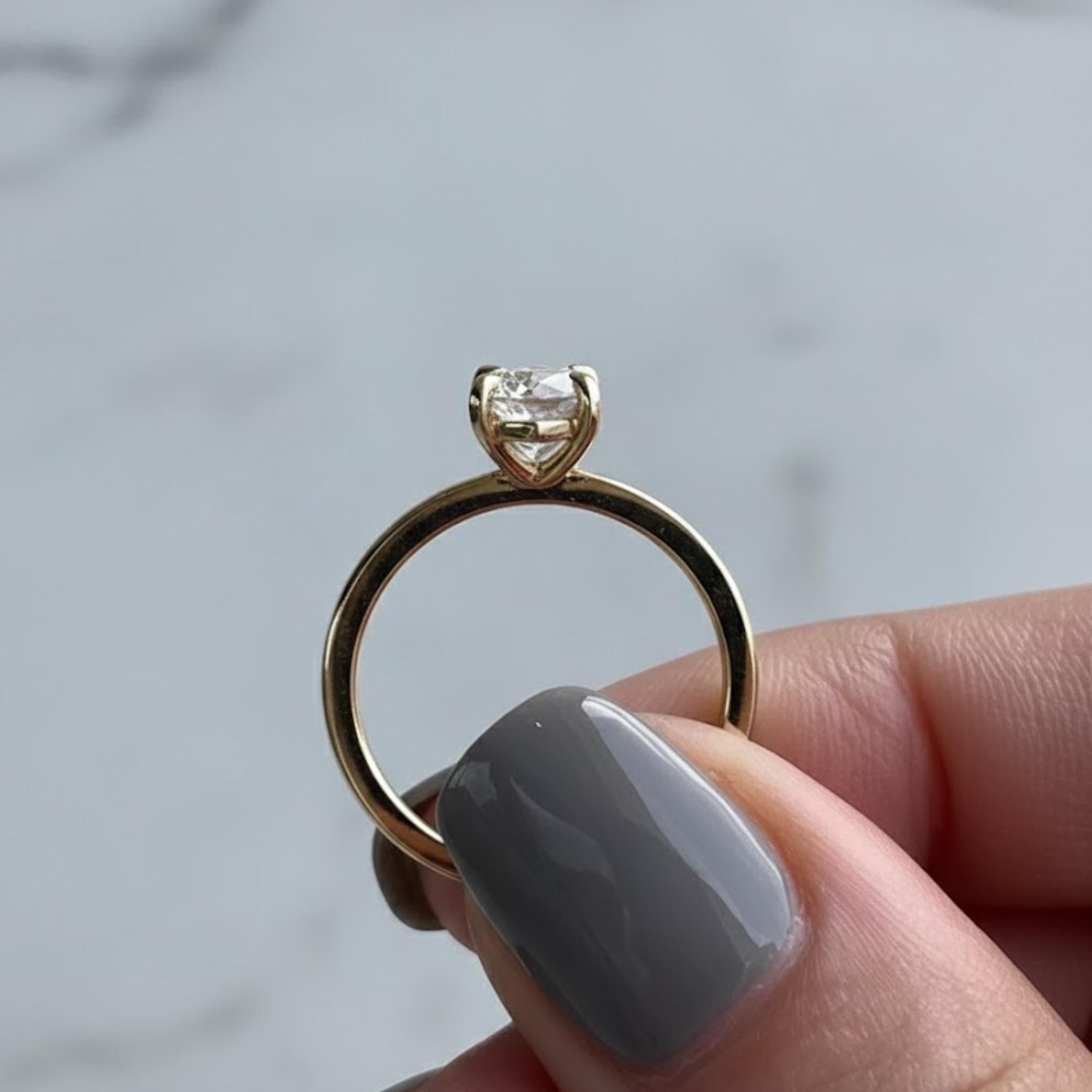 Vintage Marquise Lab Diamond Ring IGI Certified