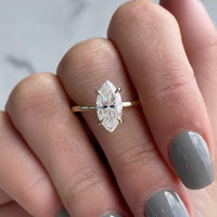 Vintage Marquise Lab Diamond Ring IGI Certified