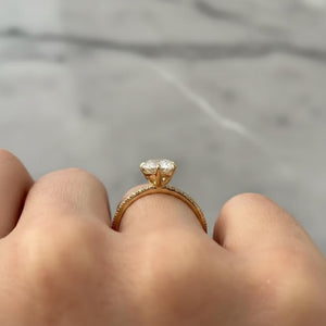 Elongated Cushion Lab Diamond Engagement Ring