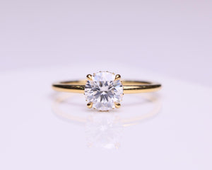 1.00 CT Round Lab Grown Diamond Engagement Ring
