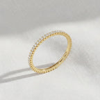 Diamond Eternity Ring/ Diamond Eternity Wedding Band/ Silver Thin Diamond Wedding Band/ Micro Pave Thin Diamond Eternity Band in 925 Silver