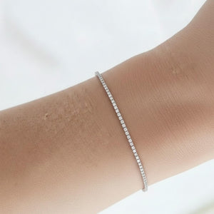 Round Lab Diamond Tennis Bracelet in 14K Gold