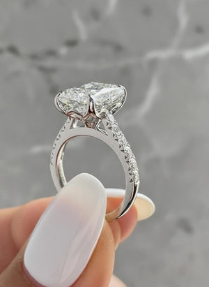 Radiant Lab Grown Diamond Engagement Ring