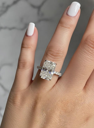 Radiant Lab Grown Diamond Engagement Ring