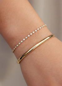 14K Gold Bezel Set Diamond Tennis Bracelet