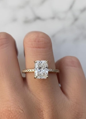 Radiant Cut Lab Grown Diamond Ring, 2–3 CT