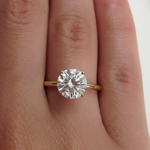 Round Brilliant Lab Diamond Ring, 14K Gold