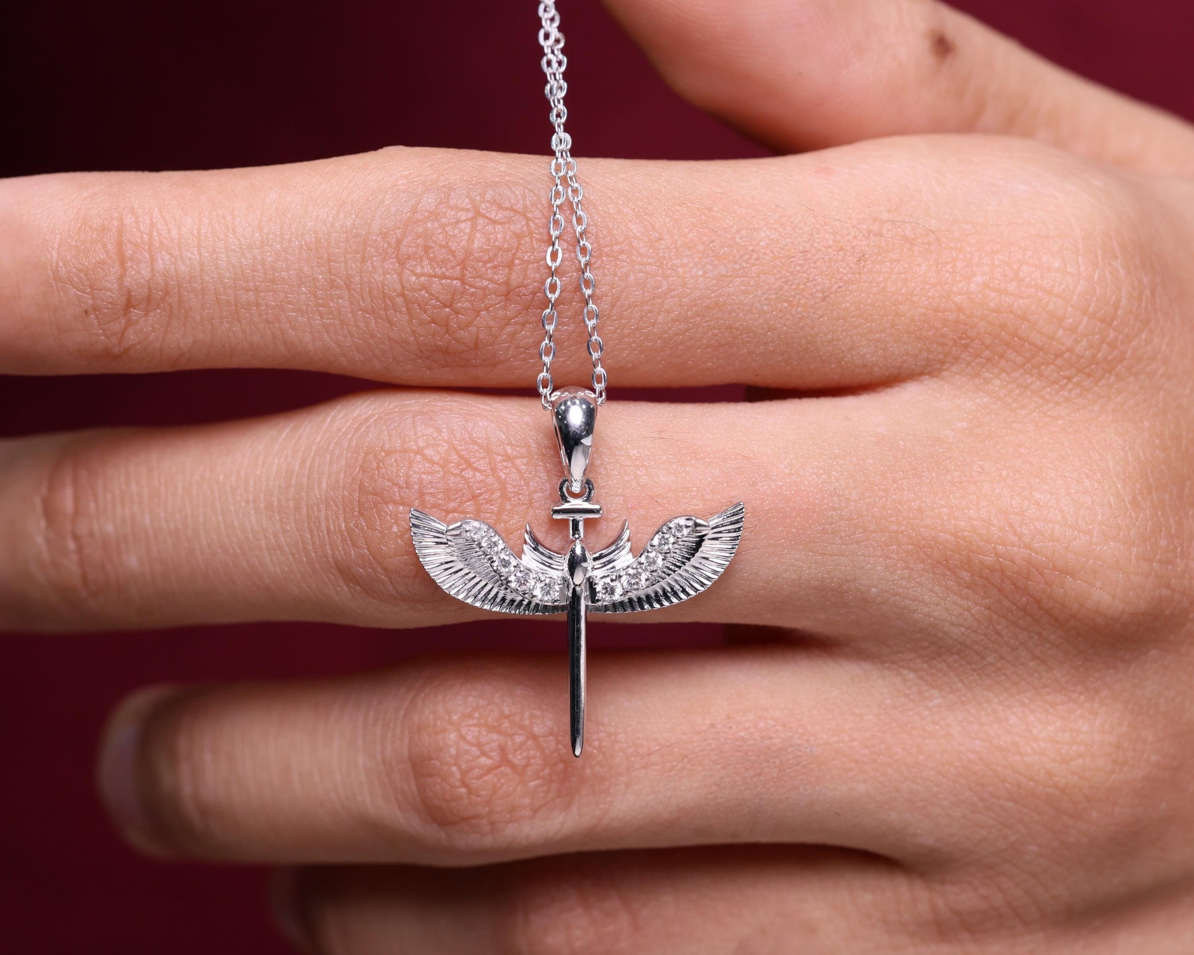 St Michael Archangel Diamond Pendant, 925 Silver