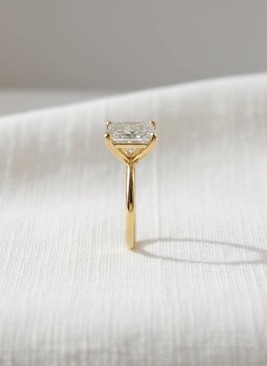 Princess Cut Lab Diamond Solitaire Ring