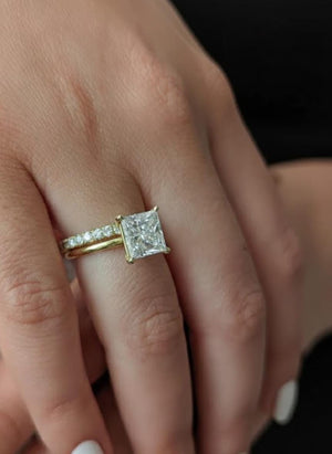 Princess Cut Lab Diamond Solitaire Ring