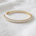 9.00 ctw Emerald Cut Lab Grown Diamond Tennis Bracelet | Certified Lab Grown Tennis Bracelet | F /VS1 Clarity