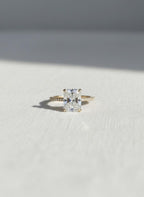 Radiant Lab Grown Diamond Engagement Ring / 2.00 to 3.00 CT Radiant Cut CVD Diamond Wedding Ring / Solitaire & Accents Stone Proposal Ring