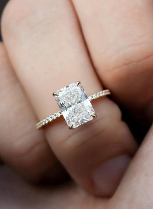 Radiant Cut Lab Grown Diamond Ring, 2–3 CT
