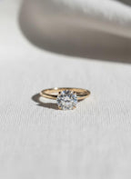 IGI CERTIFIED 2 Carat F Color VS1 Clarity Round Brilliant Ideal Cut Diamond Solitaire Engagement Ring Lab Grown CVD Diamond 14k Yellow Gold