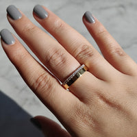 14K Gold Half Eternity Diamond Wedding Band