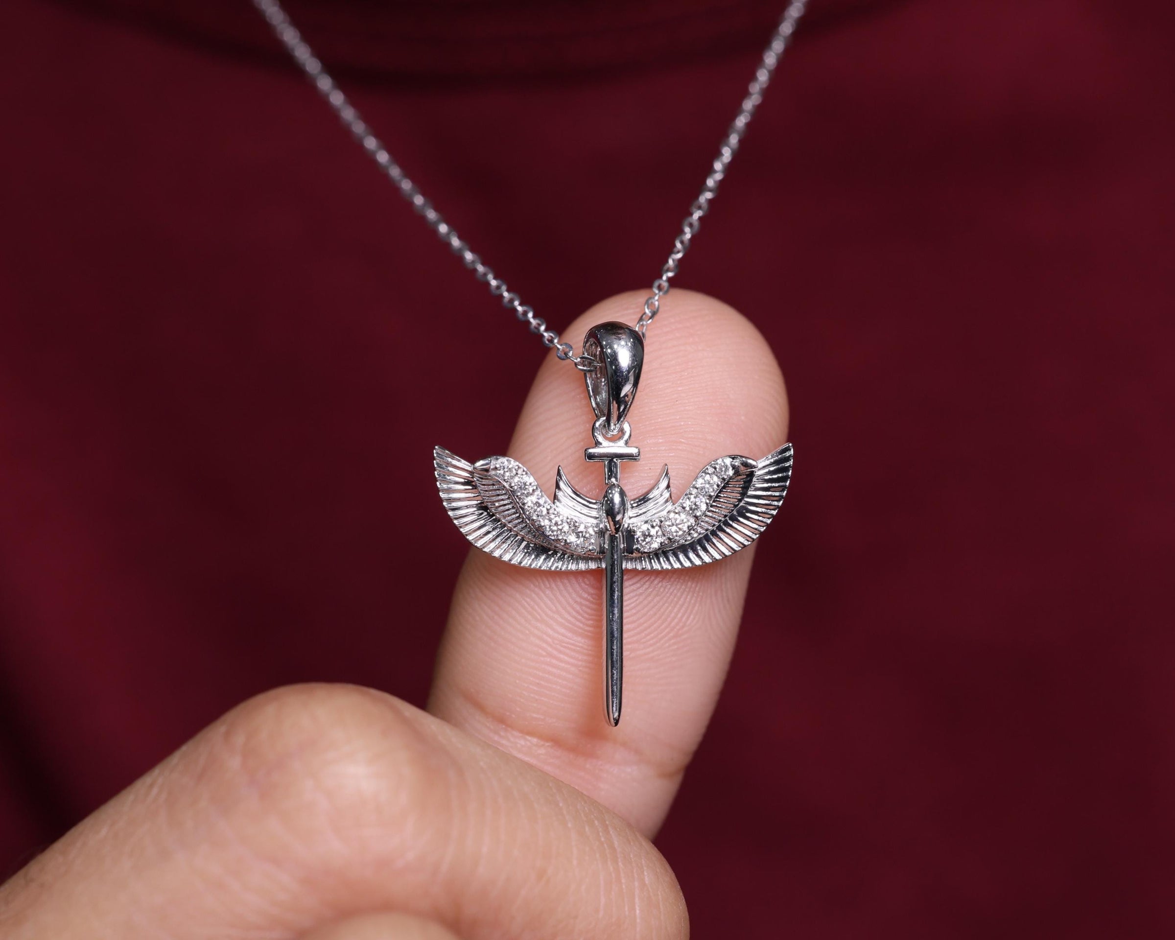 St Michael Archangel Diamond Pendant, 925 Silver