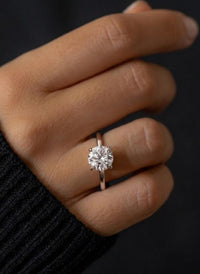 Round Brilliant Lab Diamond Ring, 14K Gold