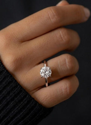 Round Brilliant Lab Diamond Ring, 14K Gold