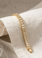 9.00 ctw Emerald Cut Lab Grown Diamond Tennis Bracelet | Certified Lab Grown Tennis Bracelet | F /VS1 Clarity