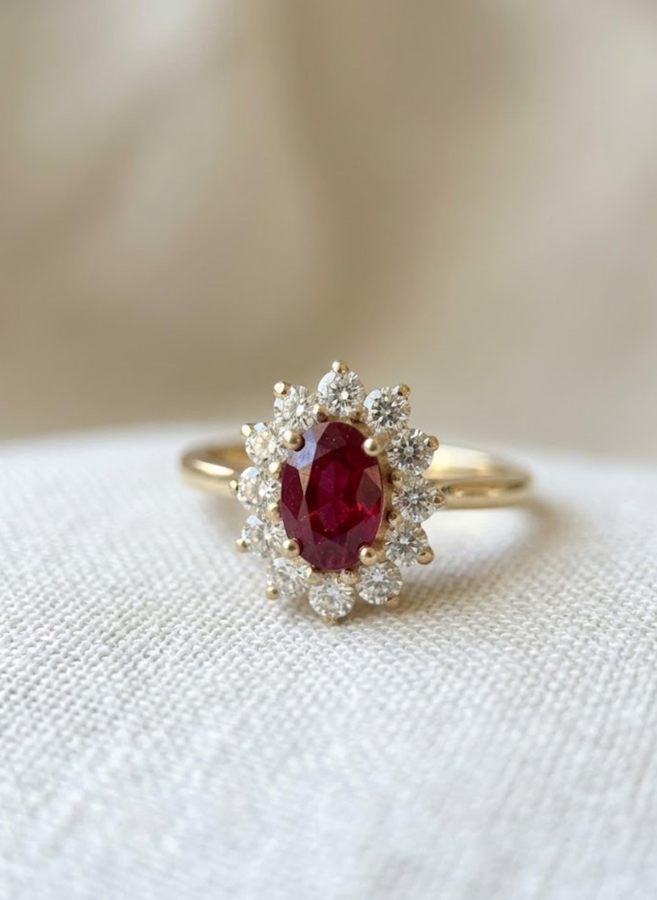 Royal Ruby and Diamond Ring Inspired by Princess Diana