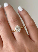 2.00 carat Oval solitaire diamond ring, IGI CERTIFIED Lab Grown Diamond, 14K Solid Gold Ring 1.5mm band