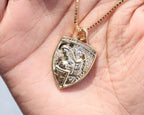 St Michael Pendant, Archangel Michael Necklace 925 Sterling Silver for Protection Strength, Religious Jewelry Gift for Men & Women